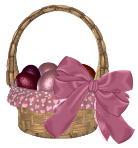 a basket of easter eggs